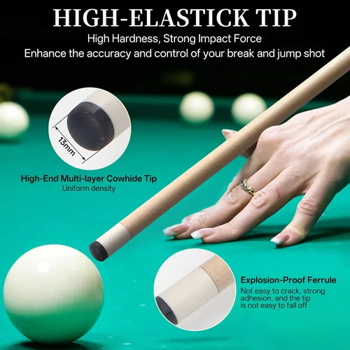 Vista 3 de Kmise 58 Inch FAS Canadian Maple Pool Cue Set