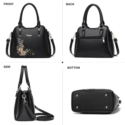 Vista 6 de Xiaoyu Monederos y bolsos de mano para mujer, bolsa de hombro con asa superior, juego de 2 piezas
