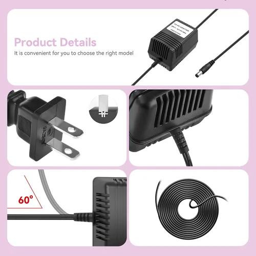 Vista 3 de Adaptador de corriente alterna de 9 V compatible con línea 6 Bass POD XT XTL, FloorPod, Floor-Pod Plus, JM4 Looper, Micro Spider, POD xt Live Power