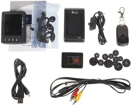 Vista 7 de Toworld18 2.5 "LCD Angel Eye Portable Mini Video Grabación Botón DVR Video Recorder Cámara KS-650M