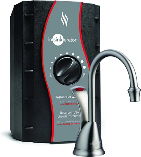 Vista 2 de InSinkErator H-Wave-SN Involve Wave - Sistema dispensador instantáneo de agua caliente con tanque de acero inoxidable, kit de cable de alimentación
