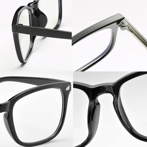 Vista 5 de EYLRIM Gafas de lente transparente con marco cuadrado sin receta