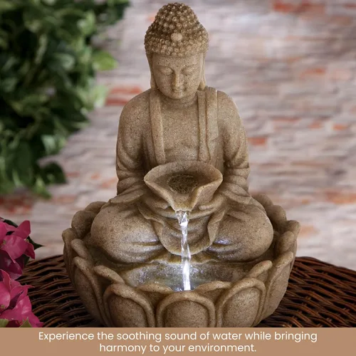Vista 4 de Bits y piezas – Fuente de interior BUDA – Fuente de agua Zen de mesa