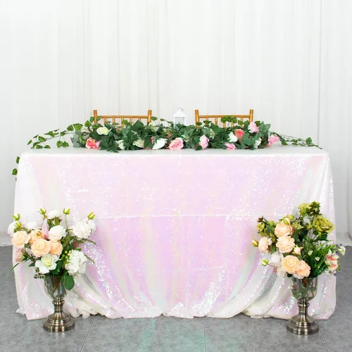 Vista 35 de ShiDianYi Mantel redondo de lentejuelas azul bebé de 72 pulgadas, mantel de lentejuelas con purpurina para pastel de postre con purpurina, mantel