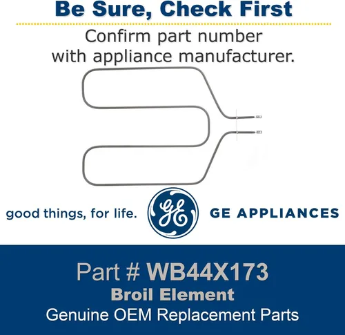 Vista 2 de GE Elemento genuino de la broil del OEM de los aparatos WB44X173 para las gamas