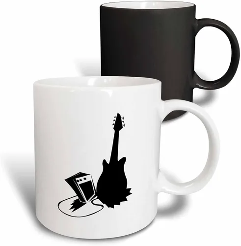 Vista 12 de 3dRose Guitar Amp - Taza estilizada de dos tonos, 11 onzas