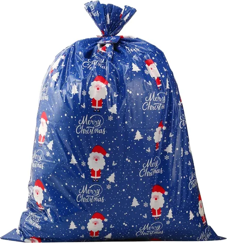 Vista 9 de CCINEE Bolsas de celofán de Navidad, bolsas de golosinas surtidas de Navidad con lazos torcidos, bolsas de galletas de caramelo para suministros
