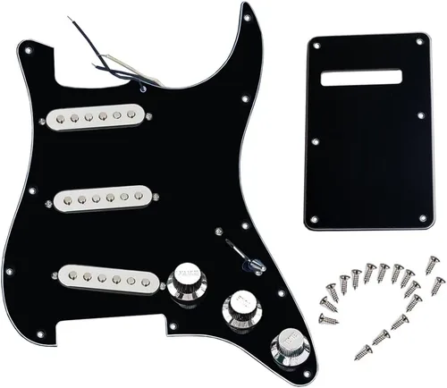 Vista 8 de Juego de pastilla de bobina simple con cable precableado, estilo vintage de los años 50, para guitarras estilo Strat, conmutación de 7 vías