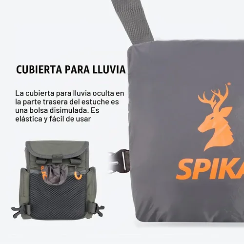 Vista 4 de SPIKA Binocular Arnés Pecho Pack, Bino Case con Telémetro Impermeable Bolsa para Caza Verde Armada (ArmyGreen)