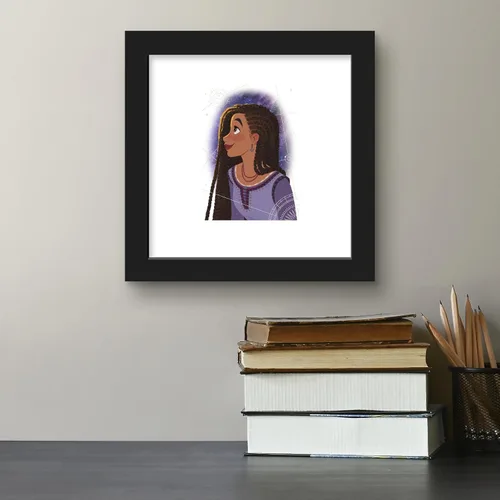 Vista 4 de Trends International Gallery Pops Disney Wish - Póster de pared con retrato de objetos celestiales Asha, 12.00 x 12.00 pulgadas, versión de marco