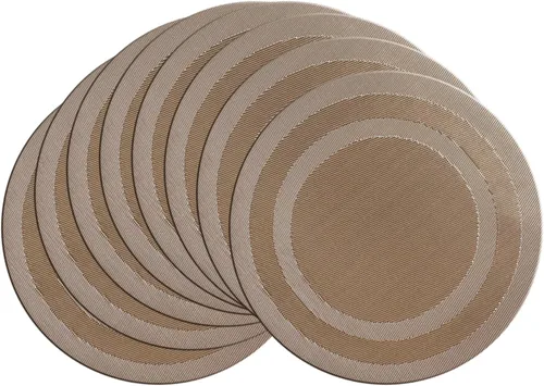 Vista 33 de PIGCHCY Juego de 4 manteles individuales en forma de cuña para mesa de comedor, tejido cruzado, lavables, resistentes al calor, manteles Bambúes