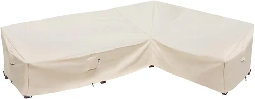 Vista 16 de Funda de Sofá Seccional de Servicio Pesado para Exteriores, Fundas Impermeables 600D para Sofá Seccional de Patio, Funda para Muebles de Jardín