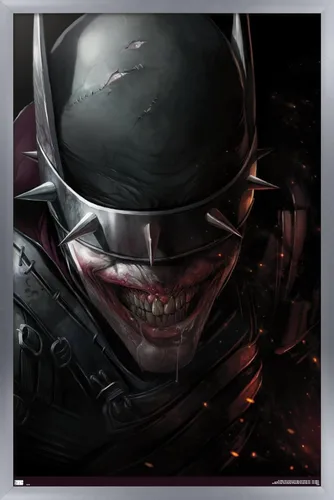 Vista 11 de Trends International DC Comics The Batman Who Laughs - Póster de pared de cara, 14.725 x 22.375 pulgadas, versión enmarcada de madera de granero