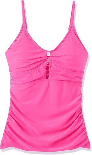 Vista 5 de Ocean Blues Traje de baño tankini retro para mujer con control de abdomen y fruncido