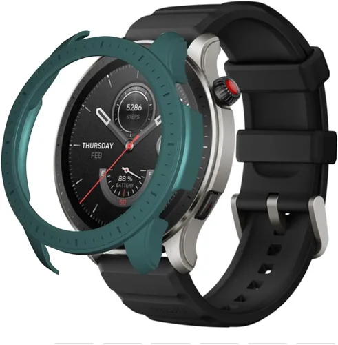 Vista 14 de Funda protectora para Amazfit GTR 4, a prueba de golpes, duradera, de policarbonato duro, accesorios para Amazfit GTR 4 Smartwatch (negro y azul)