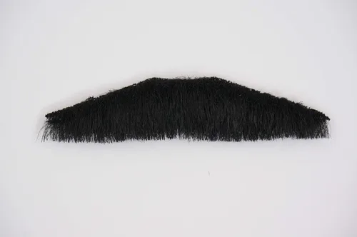 Vista 3 de Mustaches Bigote falso autoadhesivo, novedad, pelo facial falso de policía, accesorio de disfraz para adultos, color negro brillante
