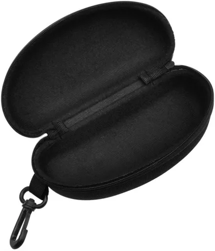 Vista 2 de portátil impermeable gafas de sol caso cremallera caja de Shell duro con clip