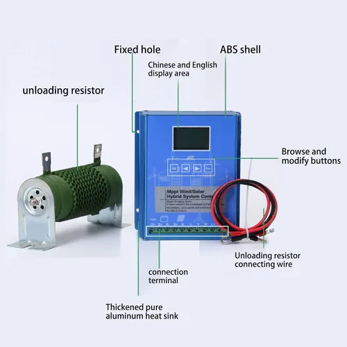 Vista 4 de Controlador de carga MPPT de viento solar, 4000 W, 12 V, 24 V, 48 V, 220 V, controlador de carga híbrido solar, con regulador automático para uso