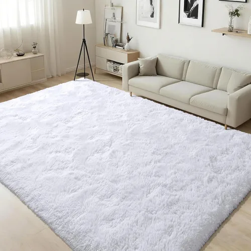Vista 11 de ISEAU Alfombra de pasillo cómoda y esponjosa para dormitorio, de felpa con base de goma antideslizante, para dormitorio de bebé, al lado de la cama