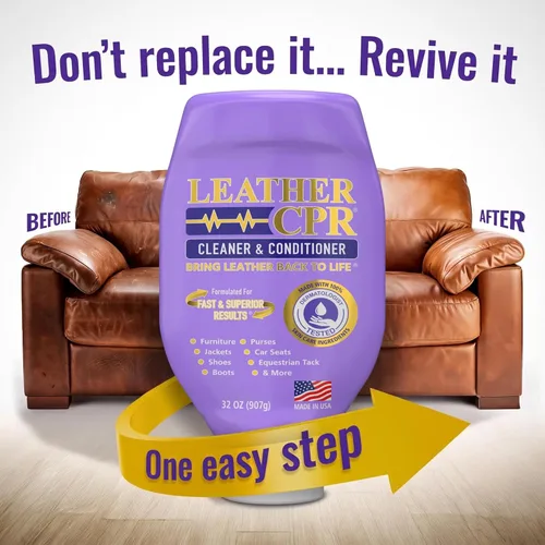Vista 5 de Leather CPR Cleaner & Conditioner Kit with Applicator Sponge & Towels