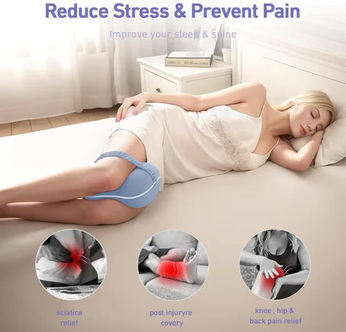 Vista 3 de Almohada de rodilla para personas que duermen de lado, almohada suave de alineación de la columna vertebral, almohadas de espuma viscoelástica