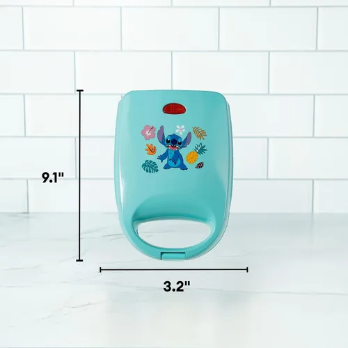 Vista 3 de Uncanny Brands Disney Lilo and Stitch Sandwichera Individual - Pequeño Electrodoméstico de Cocina