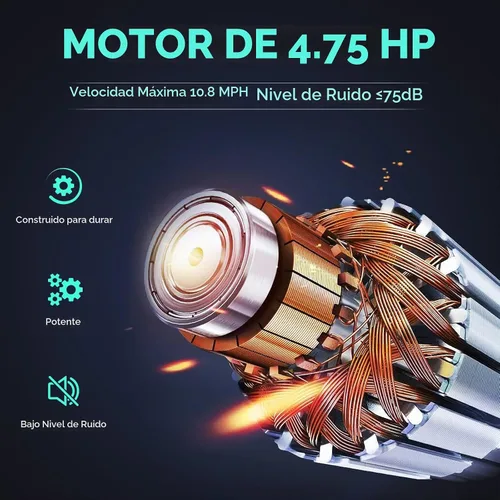 Vista 8 de Goplus Caminadora plegable de 4.75 HP con 15% de inclinación automática, caminadora eléctrica Superfit con control de voz y aplicación, 20 programas