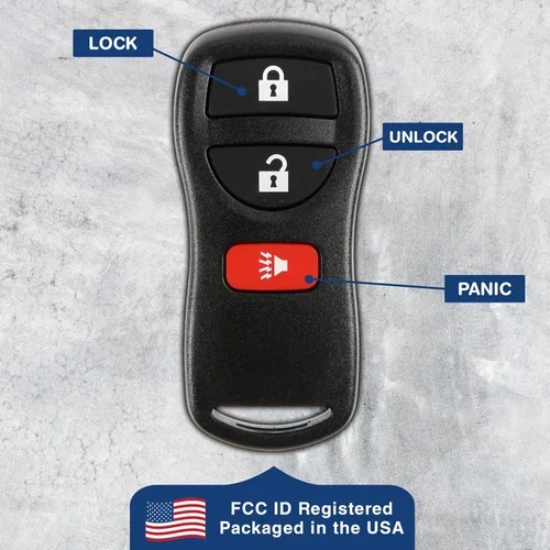 Vista 6 de KeylessOption Llavero para Nissan Titan Rogue Infiniti Remote 2002 2003 2004 2005 2006 2007 2008 2009 2010 2011 2012 2013 2014 2015 2016 2017, 3