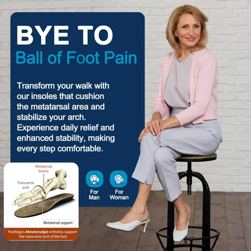 Vista 5 de Footlogics Plantillas ortopédicas de longitud completa con elevación integrada para dolor de talón, espolones de talón, tendinitis de Aquiles, dolor