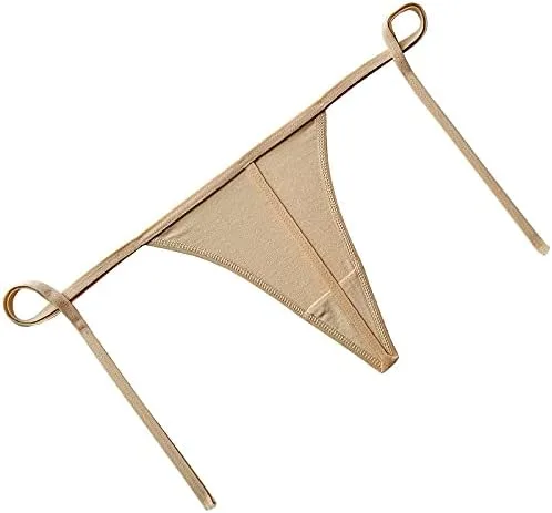 Vista 4 de Zerolove Paquete de 4 tangas de algodón de talla grande, tanga sexy para mujer