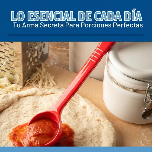 Vista 4 de Carlisle FoodService Products Measure Miser - Cuchara medidora de plástico con mango largo, 2 onzas, color rojo, 1 unidad (paquete de 1)