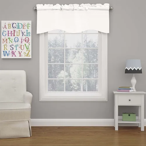 Vista 22 de Eclipse Kendall - Cortina de ventana con cenefa festoneada moderna con bolsillo para barra para cocina o baño, 42 x 18 pulgadas, alcachofa