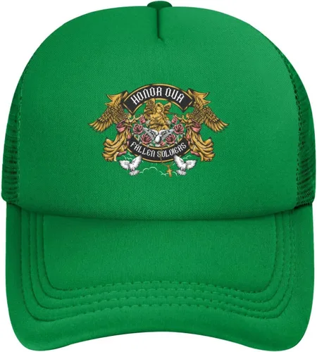 Vista 5 de Angels Salute Our Fallen Soldiers Baseball Cap for Men Women Adjustable Mesh Back Hat Dad Hat