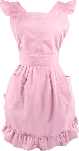 Vista 10 de Delantal retro ajustable con bolsillos, tamaño pequeño a grande para mujer de LilMents