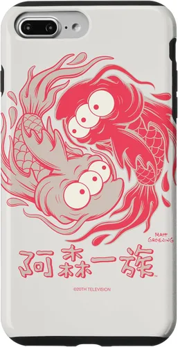 Vista 12 de Funda blanca japonesa para iPhone 16 Los Simpsons Koi Blinky Yin Yang