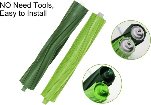 Vista 2 de Piezas de repuesto de cepillos de rodillos de goma para iRobot Roomba e i y j Series i3 i3+i6+ i7 i7+i8+ Plus E5 E6 E7 j7 (7150) j7+ (7550)