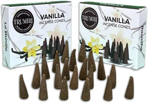 Vista 51 de TRUMIRI Incienso ámbar – Paquete de 20 conos (2 x 10) – Incienso de cono perfumado
