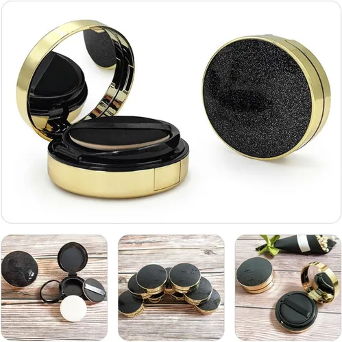 Vista 8 de FOMIYES Estuche robusto 2pcs envases de polvo vacíos Fundación Suelta Puff Box Estuche de maquillaje de viaje recargable