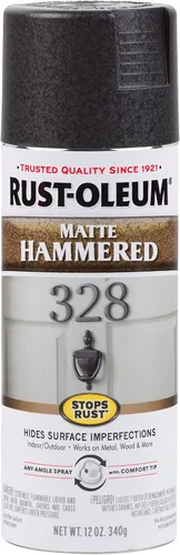 Vista 26 de Rust-Oleum 7215830 – Pintura en aerosol con efecto martillado para prevención del óxido, 12 oz (340 g), color negro