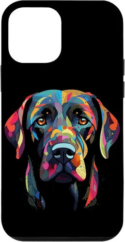 Vista 16 de Labrador Retriever - Carcasa para iPhone 17, diseño de cara de perro, color negro