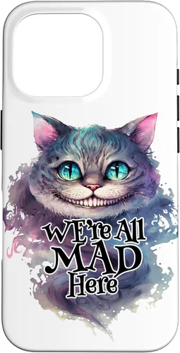Vista 20 de Cheshire cat We're All MAD Here Alicia in Wonderland - Carcasa para iPhone 17