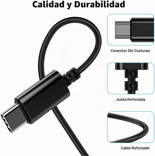 Vista 6 de Auriculares USB C tipo C con cable para iPhone 18 Pro Max 17 16 15 negro