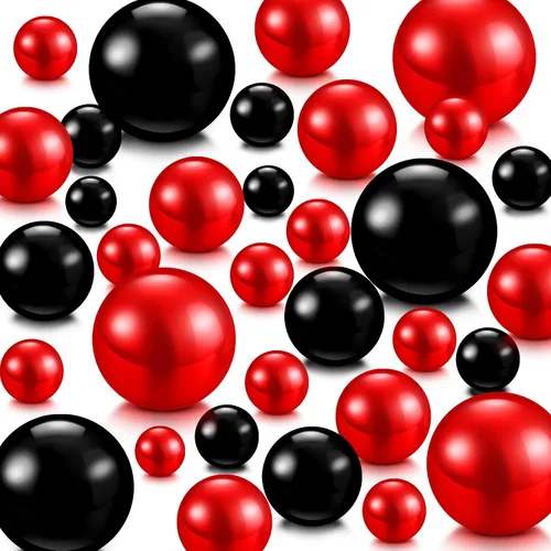 Vista 9 de Junkin 300 cuentas brillantes de imitación de perlas, sin agujero, color Negro y naranja