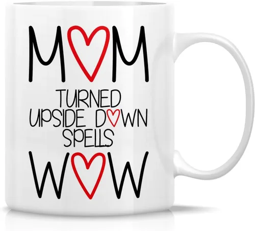 Vista 34 de Retreez - Taza divertida con texto en inglés "Mum Well Done I'm Awesome", 325 ml, tazas de café de cerámica, mensaje divertido, sarcástico