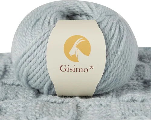 Vista 54 de 100% lana de merino para tejer, 3 capas de lana lujosa y suave para tejer a mano y ganchillo (ámbar, 1 bola)