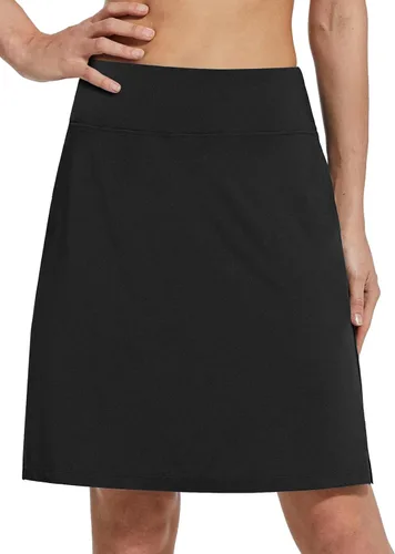Vista 2 de BALEAF - Falda pantalón corta de 20 pulgadas de longitud hasta la rodilla, falda atlética, modesta, larga, casual, con bolsillos, protección UV