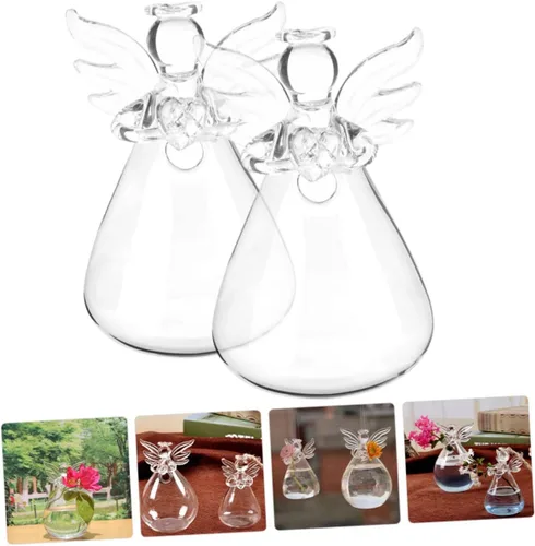 Vista 5 de YARNOW 8 piezas de cristal para terrario de flores, florero para flores, maceta hidropónica, jarrones decorativos, decoración del hogar, jarrones