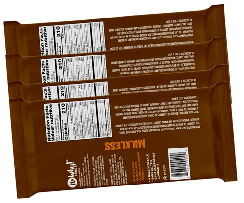 Vista 2 de Barras sin leche, paquete de 4, veganas, sin lácteos y nueces, aptas para alérgicos