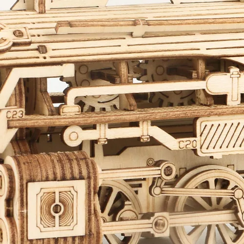 Vista 6 de ROKR Rompecabezas de madera 3D para adultos, modelo de coche mecánico, kit de vehículos de construcción de bricolaje, juguetes de rompecabezas