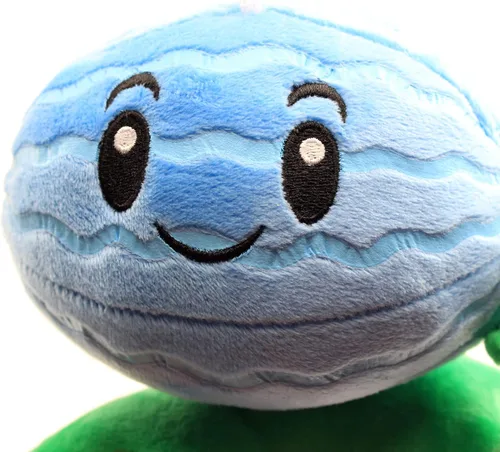 Vista 7 de Juguetes de peluche de plantas, figuras de muñeca de peluche, regalo de cumpleaños para niños (sandía azul)